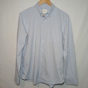 AMERICAN EAGLE Men Size M Button Down Shirt Light Blue Long Sleeve
